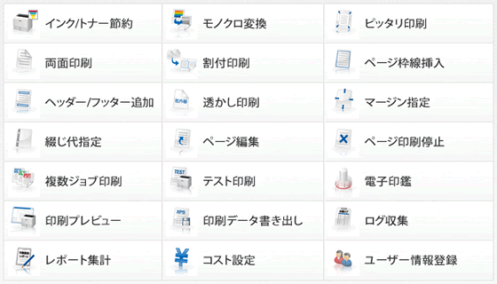 機能一覧