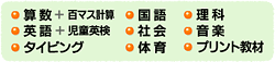 算数+百マス計算/国語/理科/英語+児童英検/社会/音楽/体育/タイピング/プリント教材